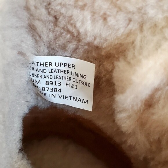 Tory Burch Miller Shearling Lug Sole Bootie Boots SPAIN Brie Leather Fur Lining - Picture 8 of 12